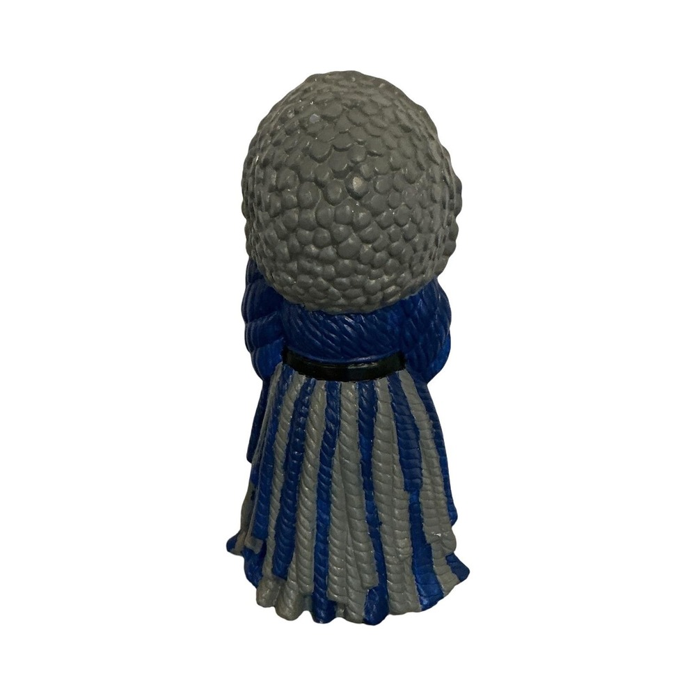 Vintage Ceramic Faceless Woman Figurine Blue Gray Textured Rope Design 10 Inch - Picture 2 of 6